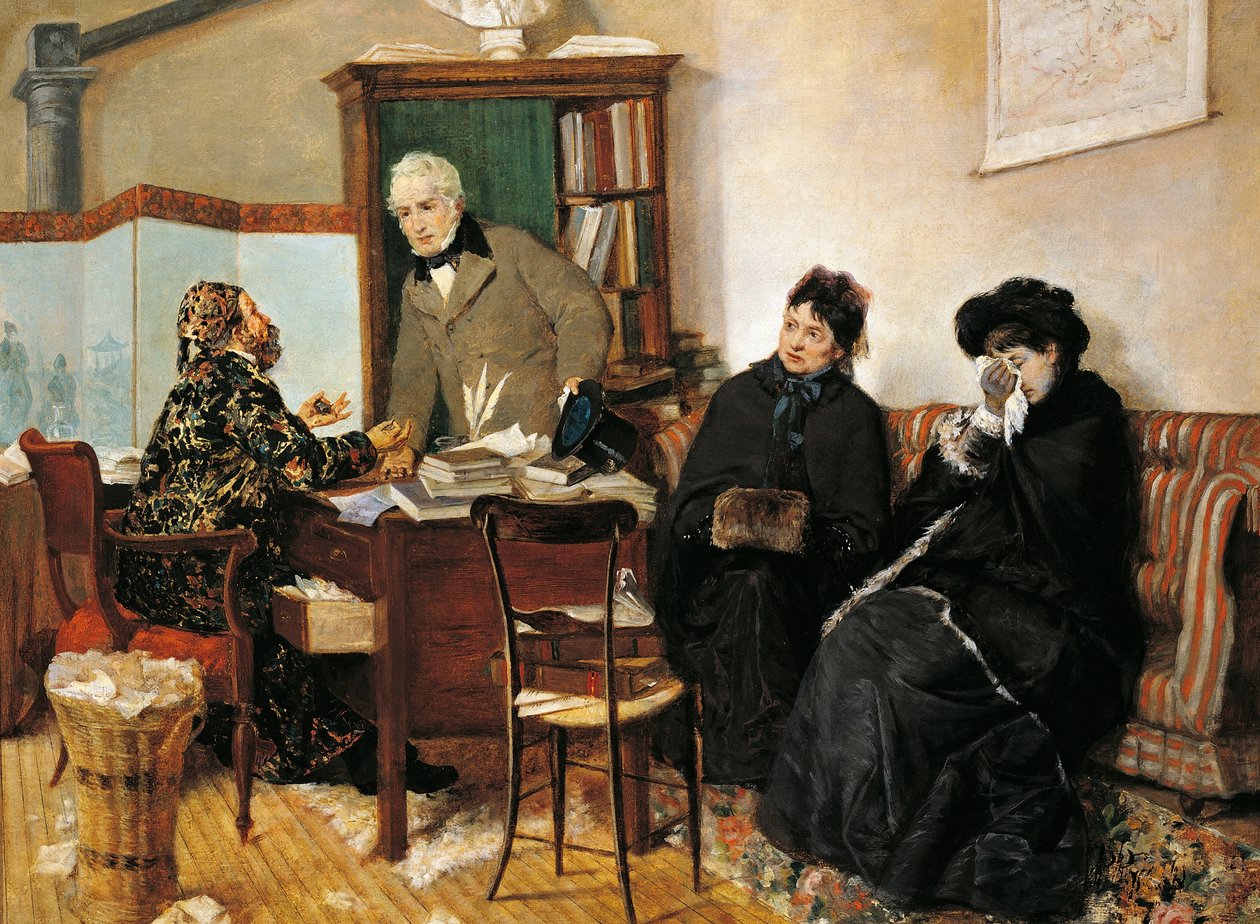 Chez le notaire, par Pietro Pajetta (1845-1911) - Pietro Pajetta