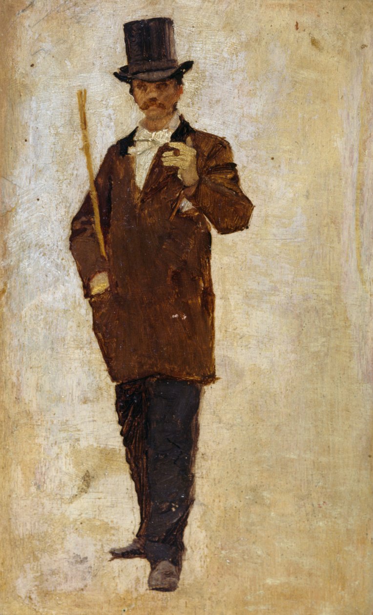 Homme portant un haut-de-forme - Pietro Scoppetta