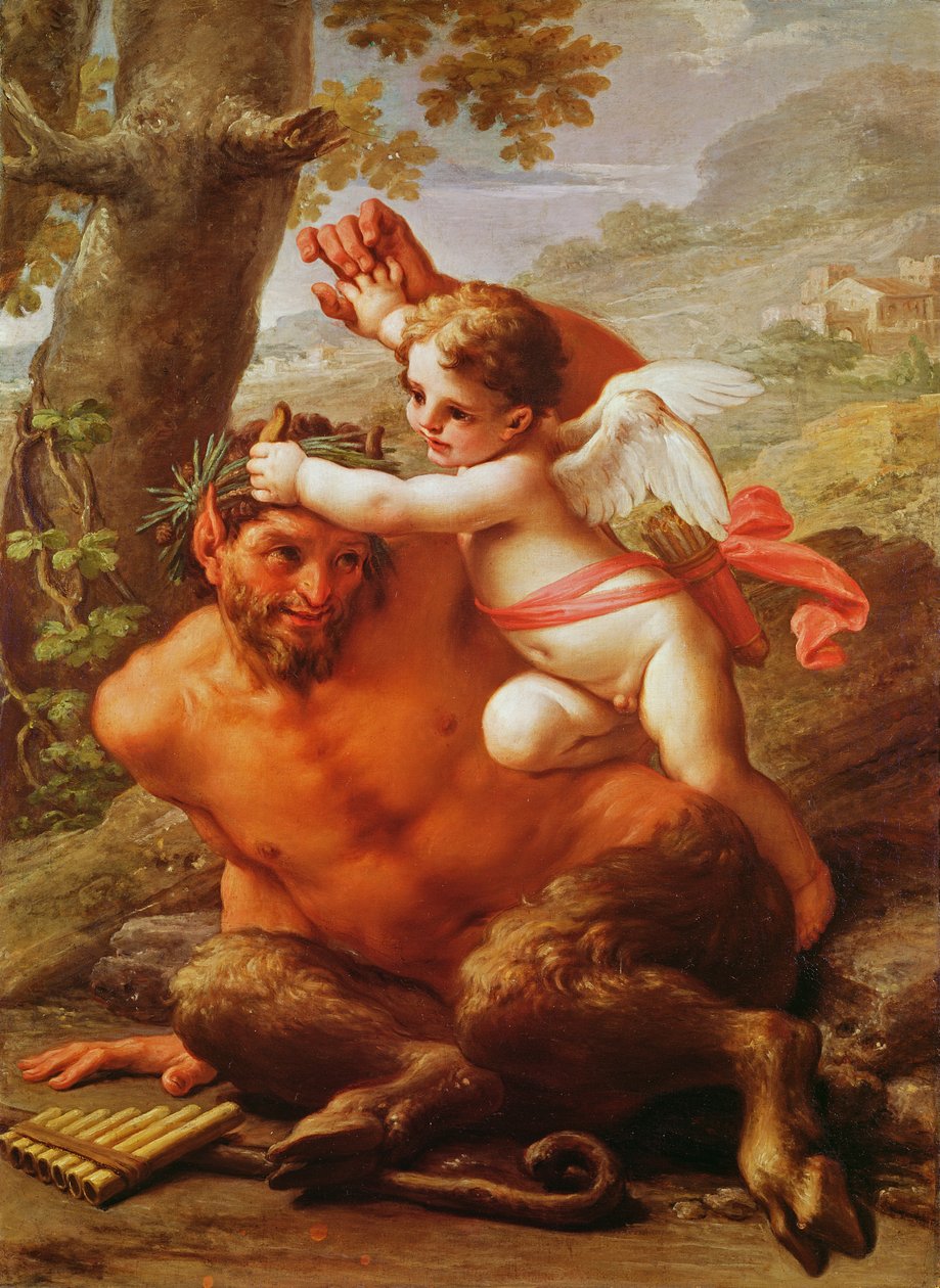 Cupidon et Pan - Pietro da Cortona