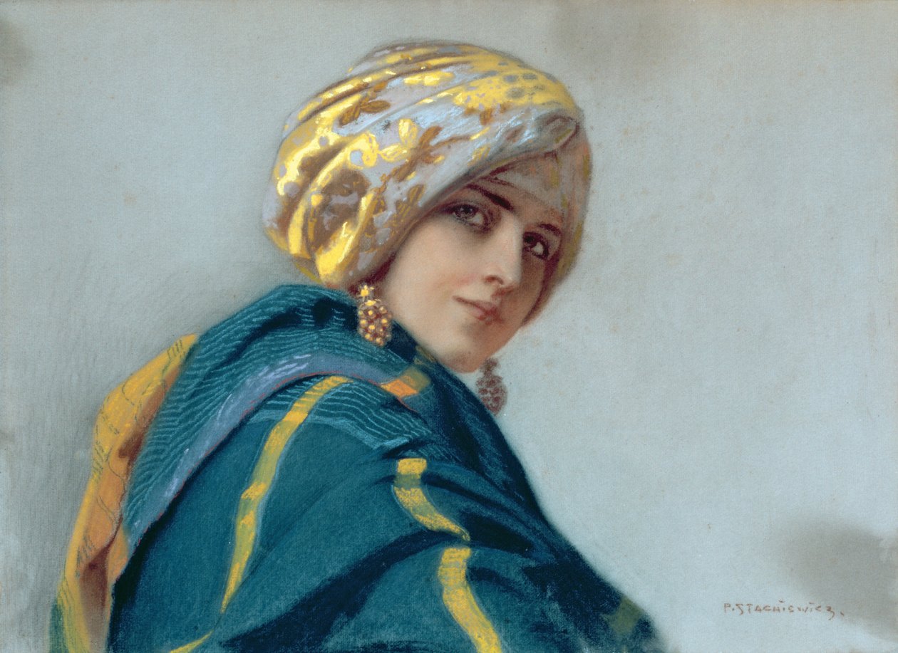 Fille en châle, c.1920 - Piotr Stachiewicz