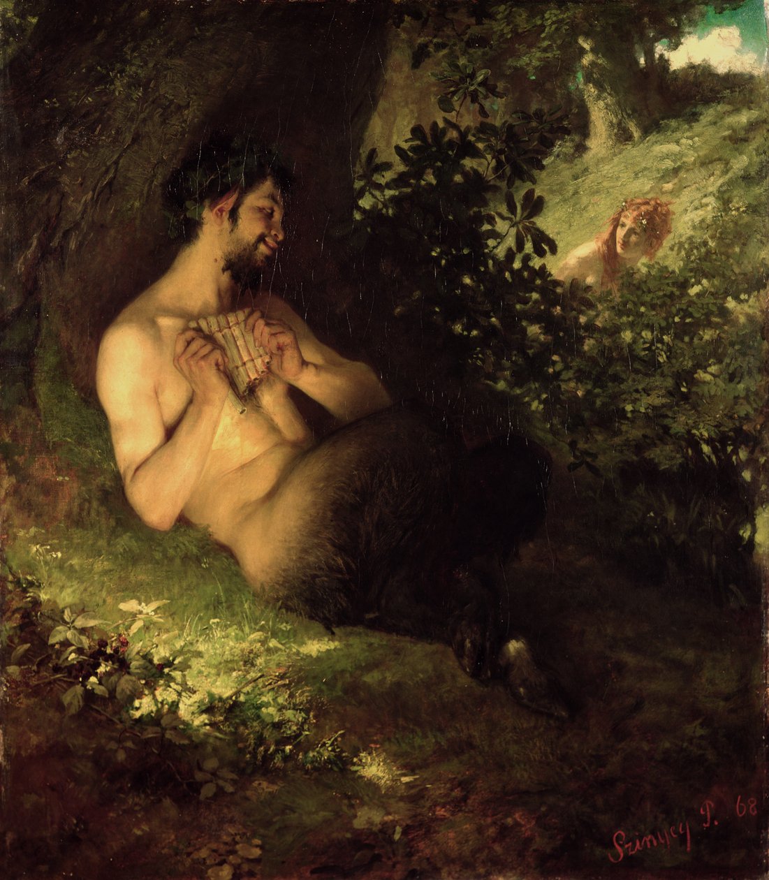 Faune et nymphe, 1868 - Pál Szinyei Merse