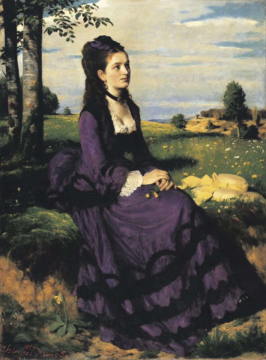 Dame en violet - Pál Szinyei Merse