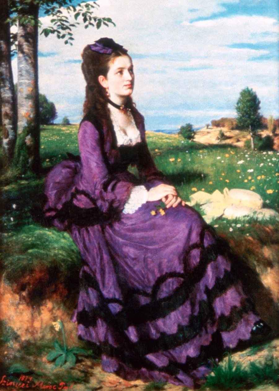 Dame en violet, 1874 - Pál Szinyei Merse