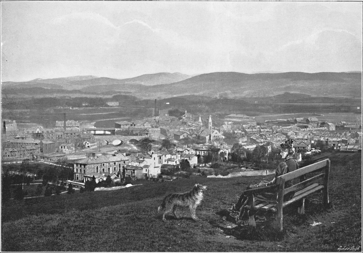 Kendal, depuis le château, vers 1896 - Poulton and Co