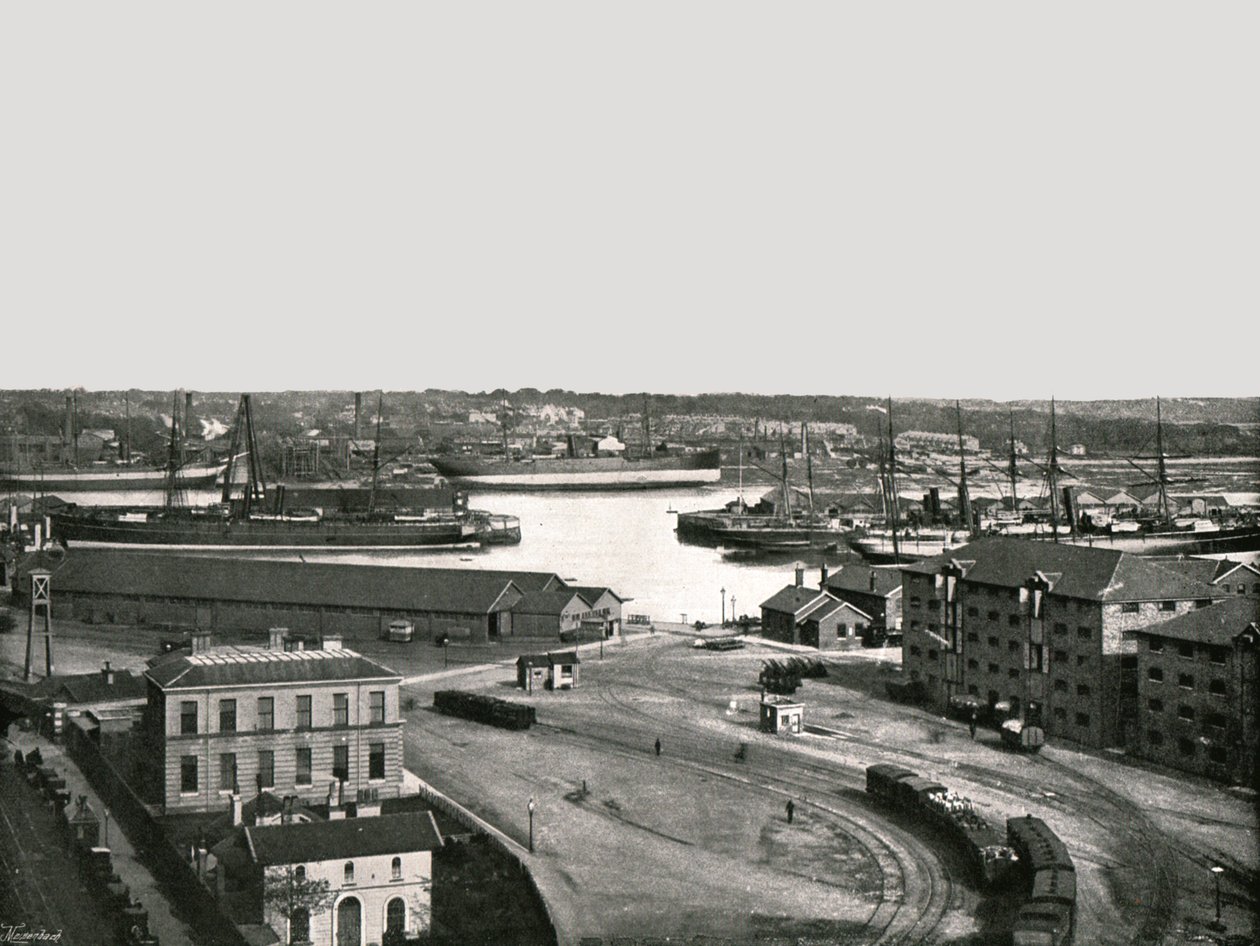 Les docks, Southampton, 1895 - Poulton and Co