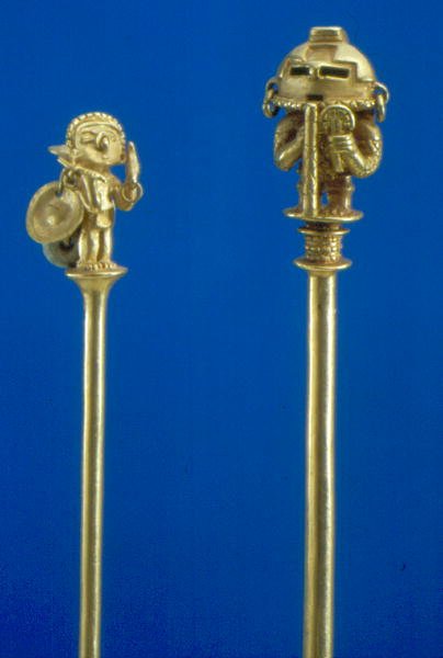Premiers cuillères à chaux Calima (or coulé) - Pre Columbian Pre Columbian