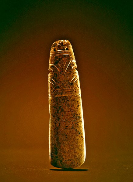 Dieu hache incisé, de Guacimo, région de Linea Vieja - Pre Columbian Pre Columbian