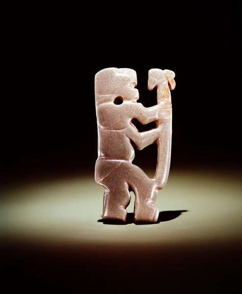 Pendentif porteur de bâton, de Guacimo, région de Linea Vieja - Pre Columbian Pre Columbian