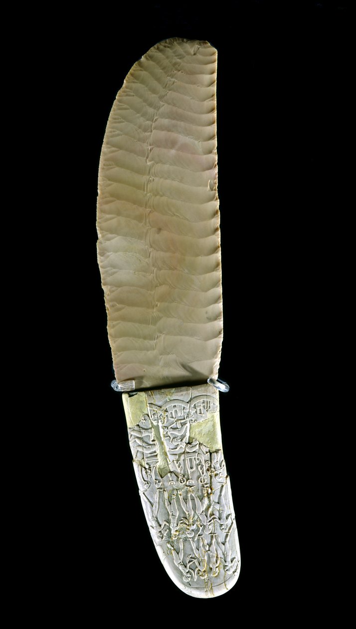 Couteau sculpté avec des scènes de bataille, de Gebel el-Arak, période Naqada II, vers 3500-3100 - Predynastic Period Egyptian