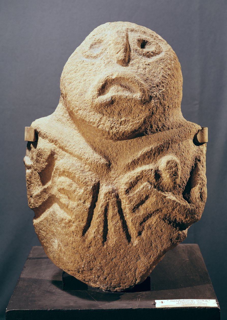 Sculpture no.43, de Lepenski Vir, Yougoslavie, vers 6000 av. J.-C. - Prehistoric