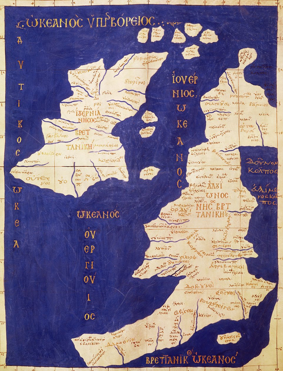 Carte des îles britanniques, de 