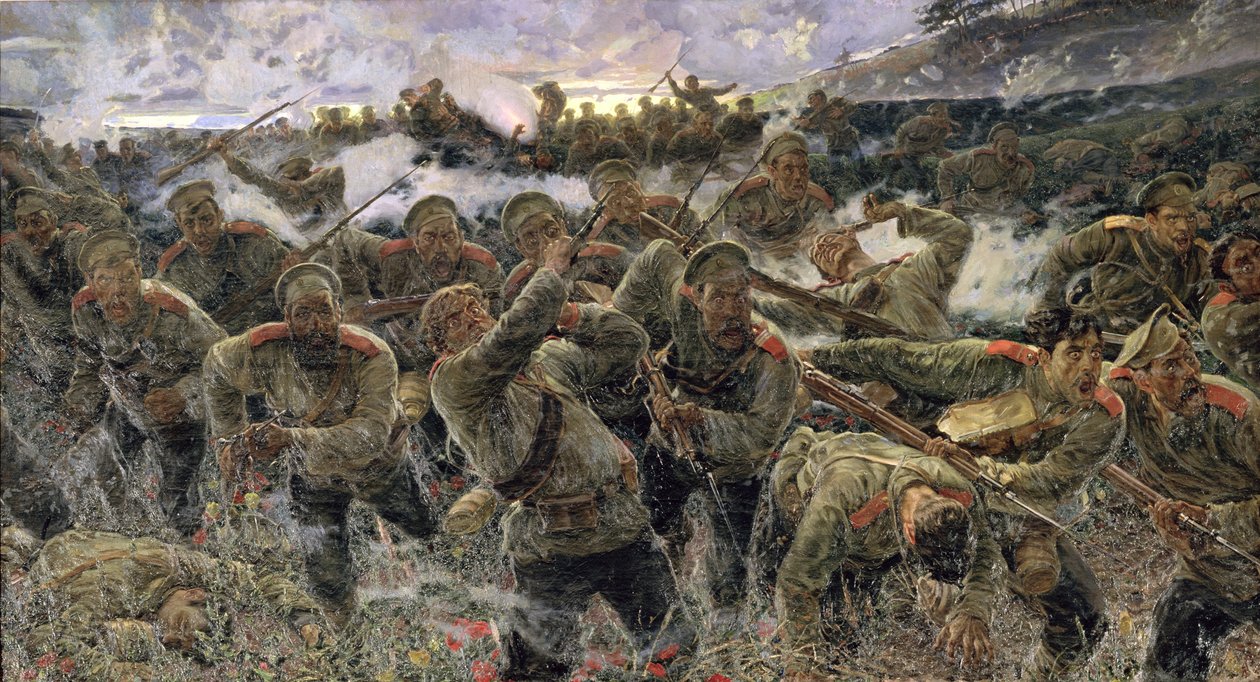 Le combat à la baïonnette, 1904 - Pyotr Pavlovich Karyagin