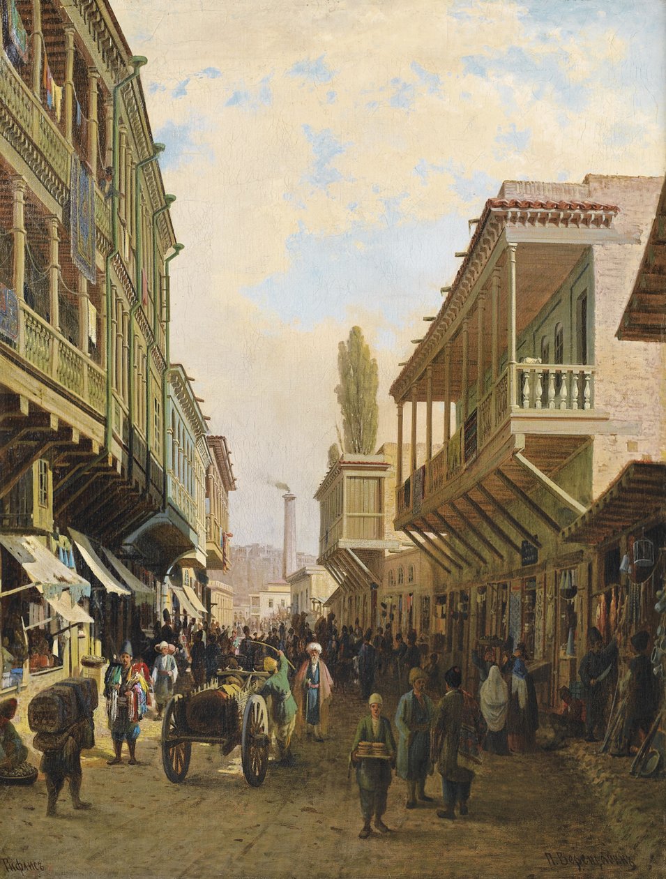Une rue à Tiflis - Pjotr ​​​​Petrowitsch Wereschtschagin