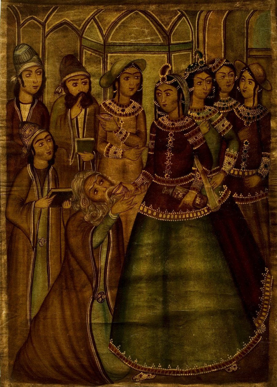 Cheikh Sanan et la jeune chrétienne - Qajar School