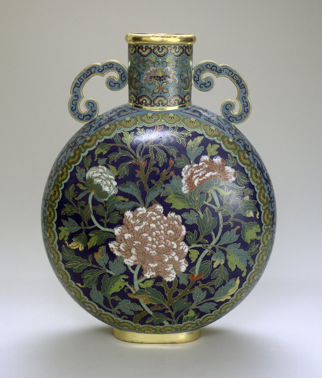 Flacon de lune (émail cloisonné) - Qing Dynasty Chinese School