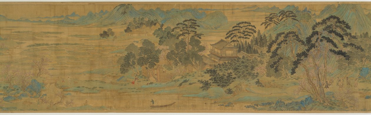 Le Printemps des fleurs de pêcher (桃花源図) - Qiu Ying