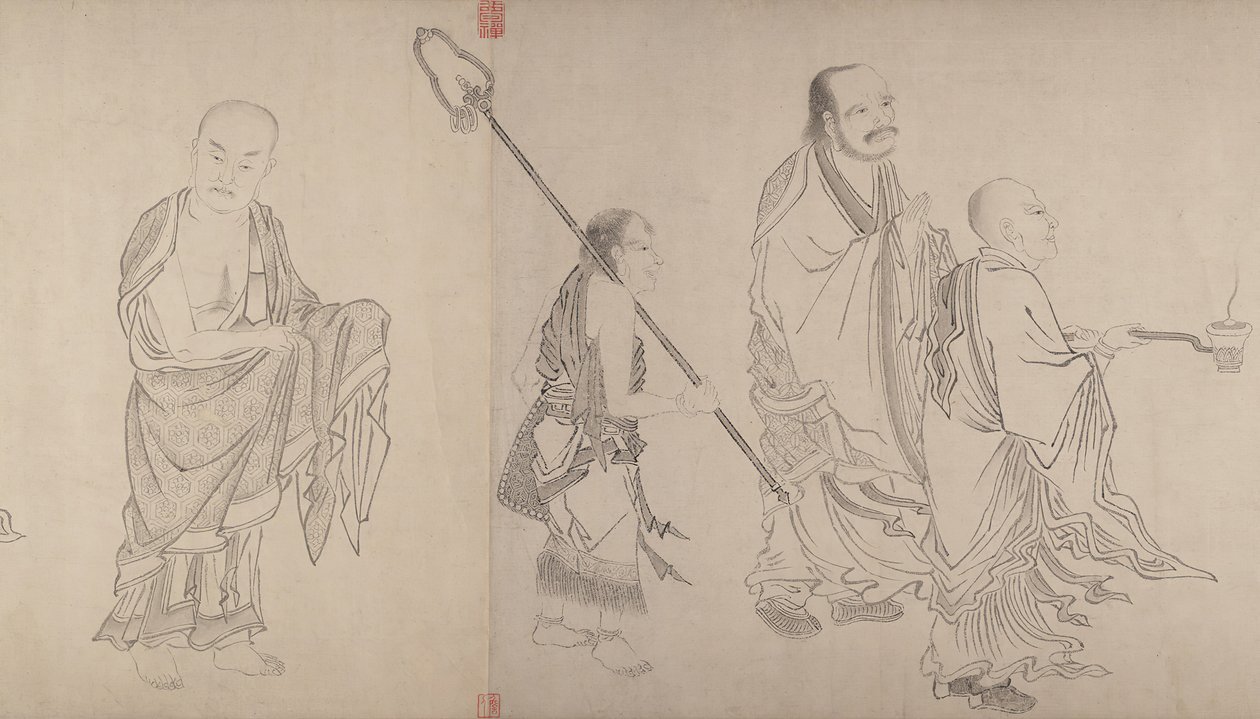 Les Seize Luohans - Qiu Ying