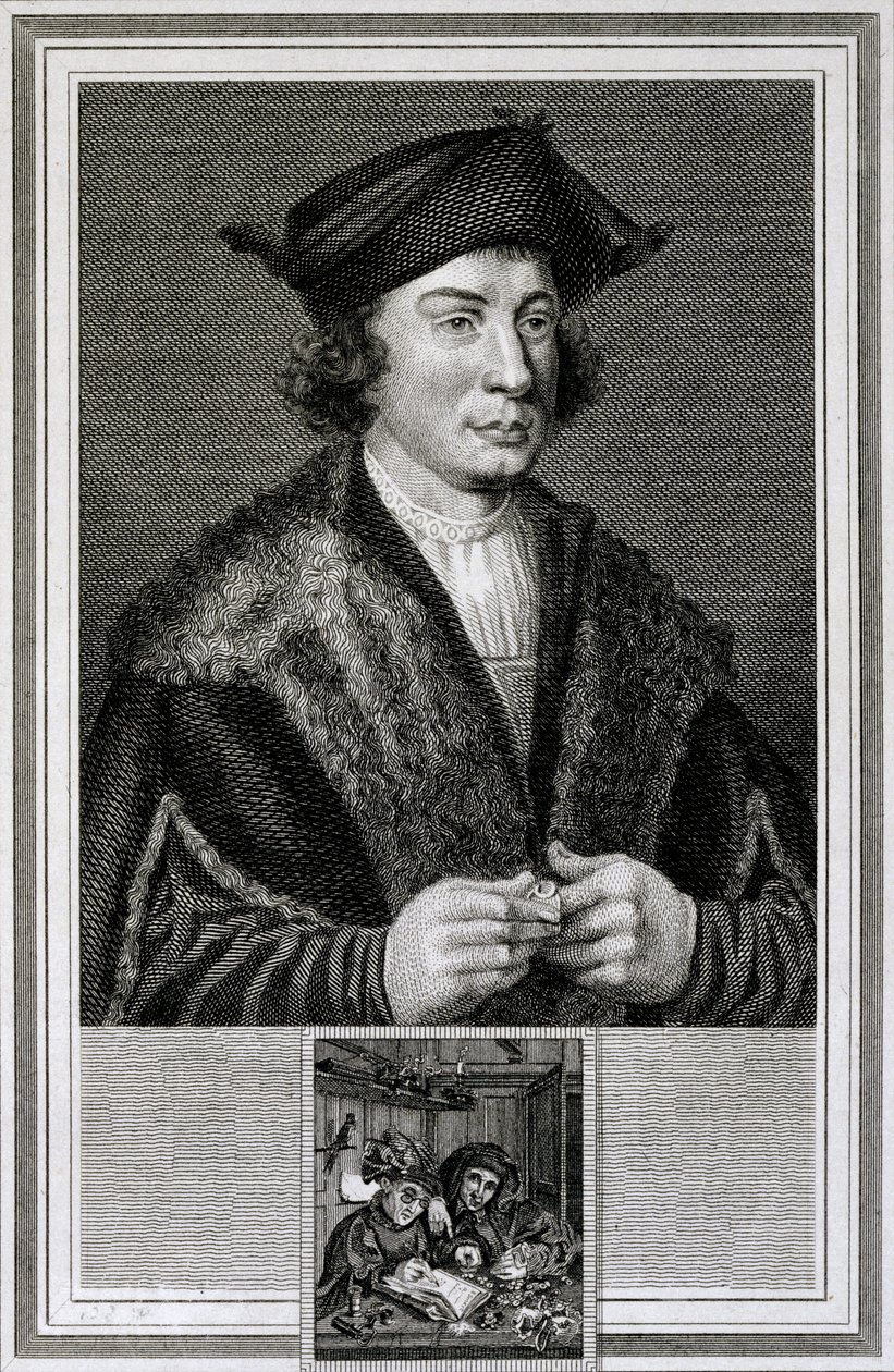 Autoportrait, gravé par J. Corner - Quentin Massys or Metsys
