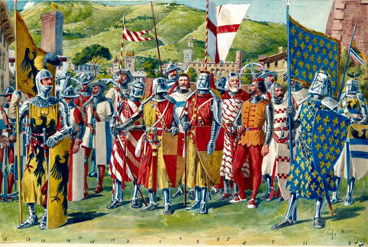 Chevaliers, soldats, archers et fantassins de la République de Gênes - Quinto Cenni