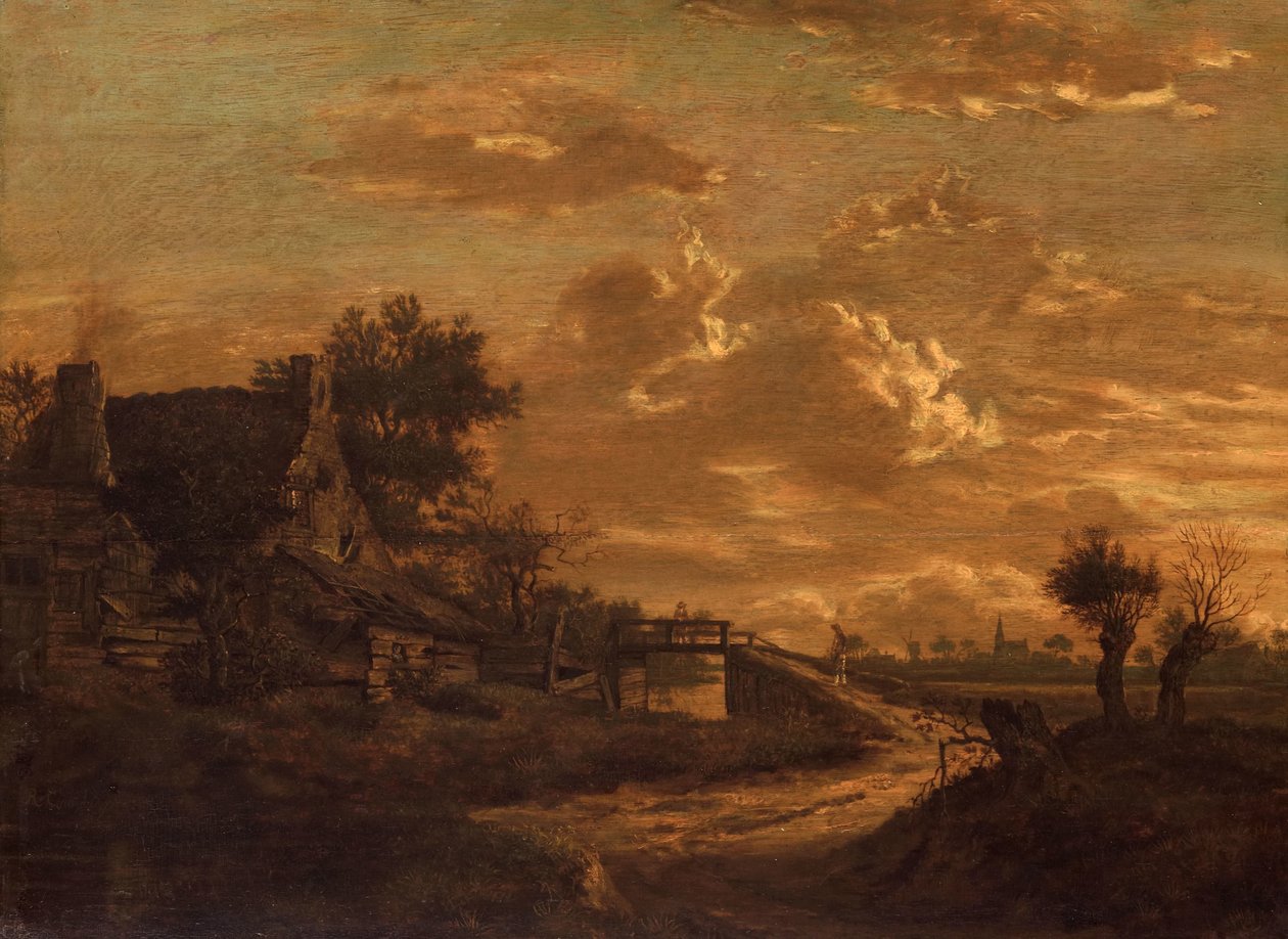 Paysage au coucher du soleil - Rafaël Camphuysen (I)