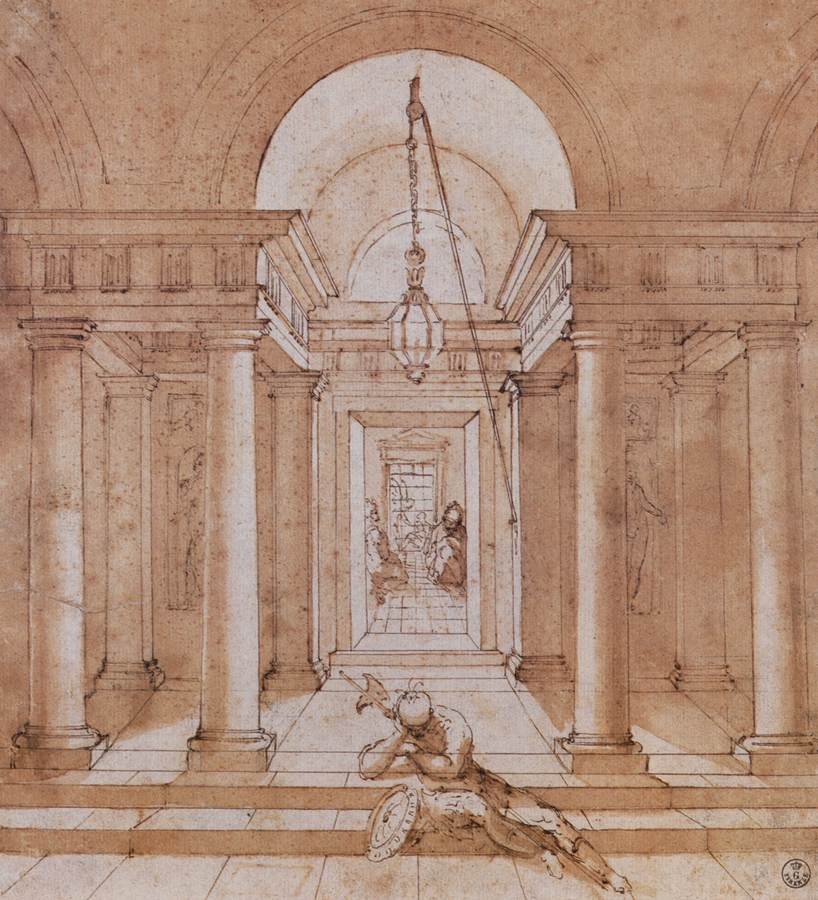 Un soldat devant la cellule de Saint Pierre - Raffaello Sanzio Raphael