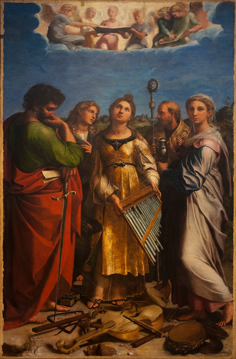 Sainte Cécile en extase avec Paul - Raffaello Sanzio Raphael