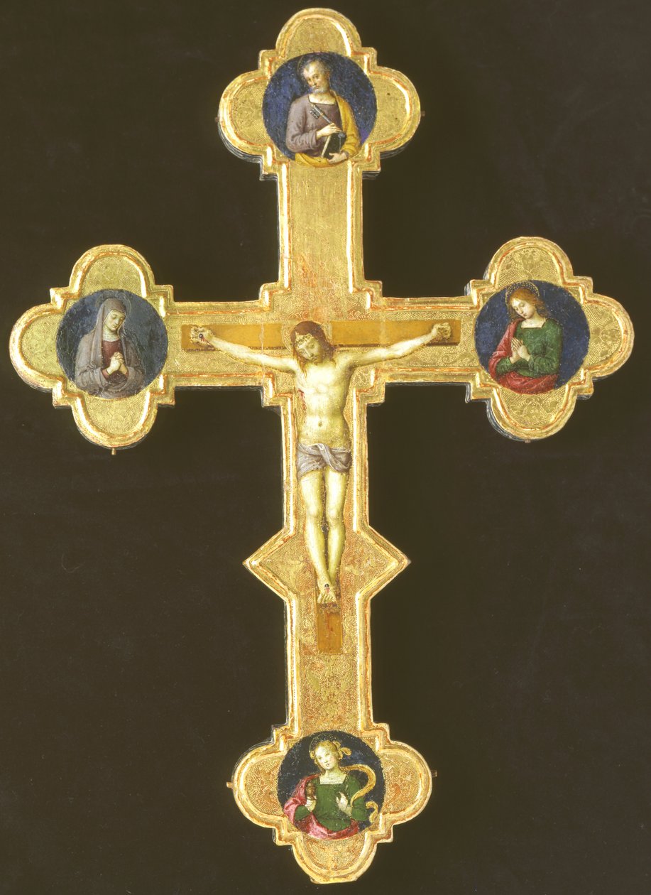 Croix processionnelle avec saints franciscains (recto) - Raffaello