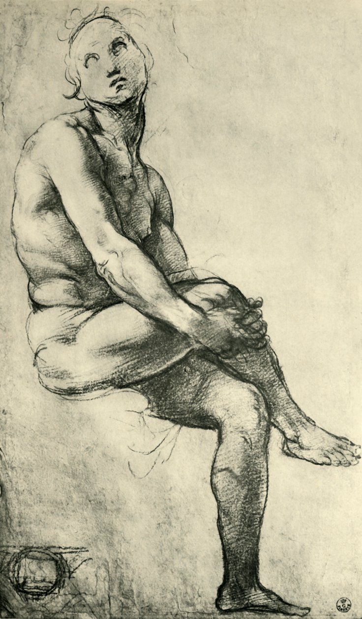Homme nu assis, 1509-1511, 1943 - Raffaello Sanzio Raphael