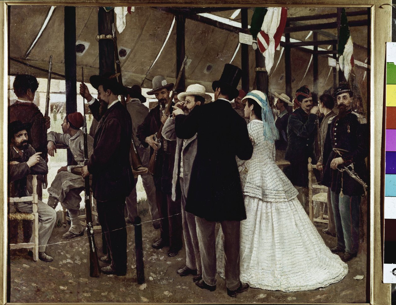 Patriotes tirant au fusil - Raffaello Sernesi