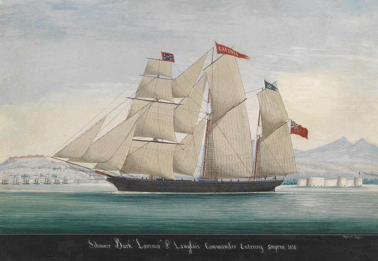 Goélette Bark Lavinia, commandant P. Langlois, entrant à Smyrne en 1856 - Raffaelo Corsini