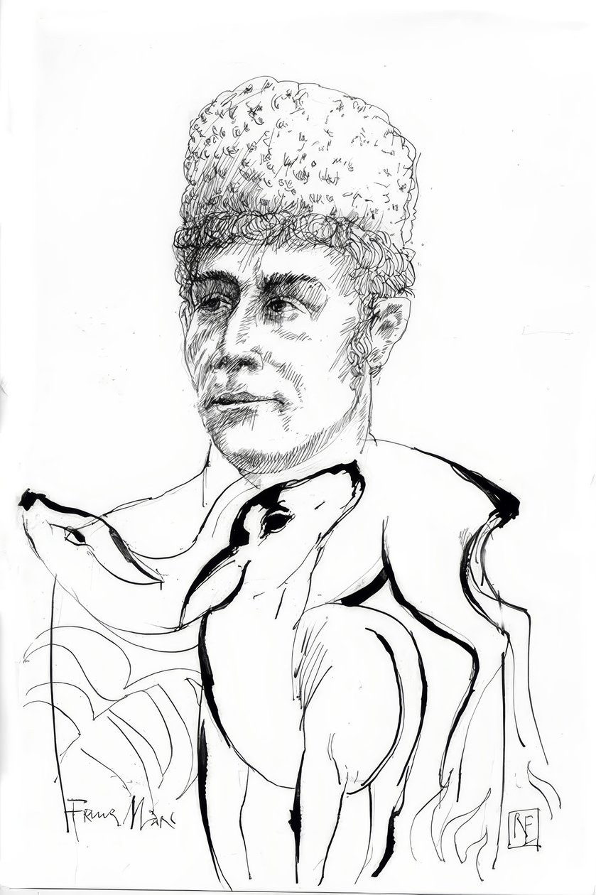 Franz Marc / Dessin de Rainer Ehrt - Rainer Ehrt