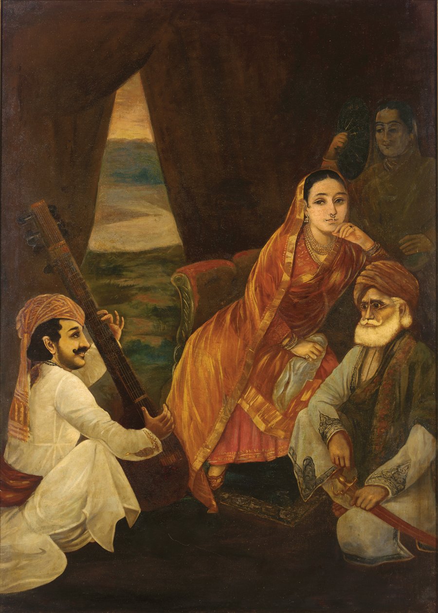 Scène de cour - Raja Ravi Varma