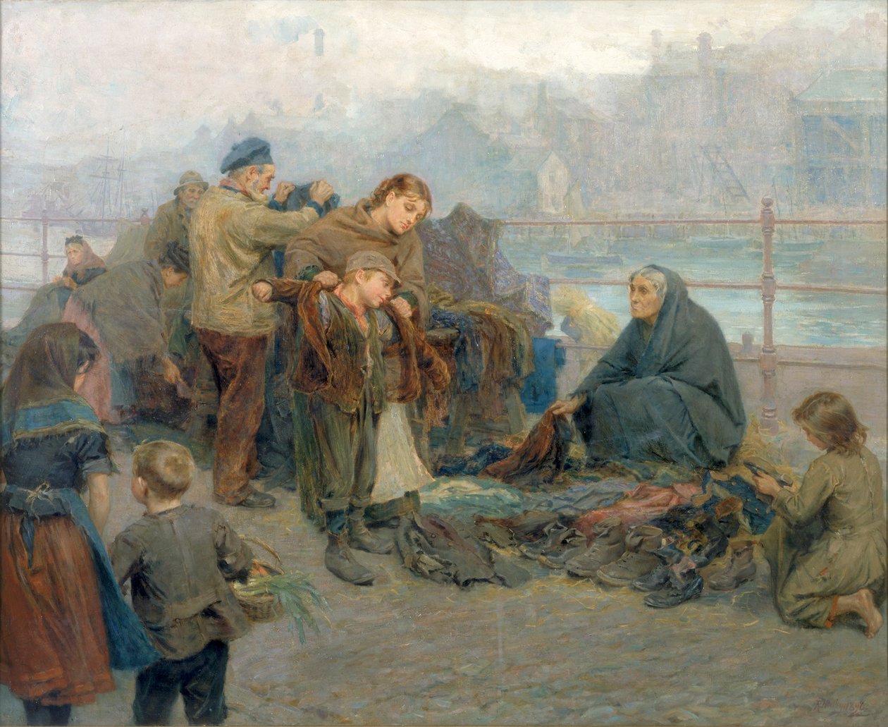 Marché aux vêtements de Paddy, Sandgate, 1898 - Ralph Hedley