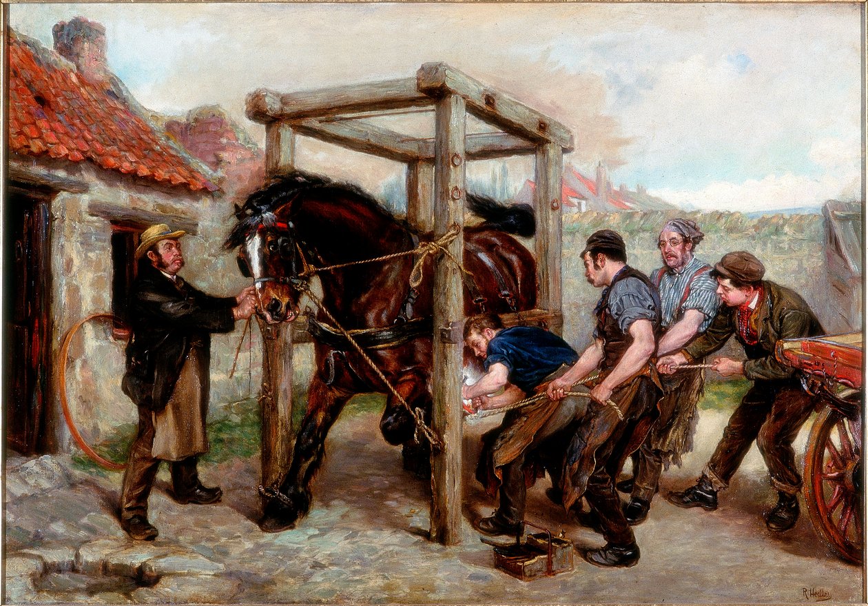 Ferrage de la Jument Baie, vers 1885-90 - Ralph Hedley