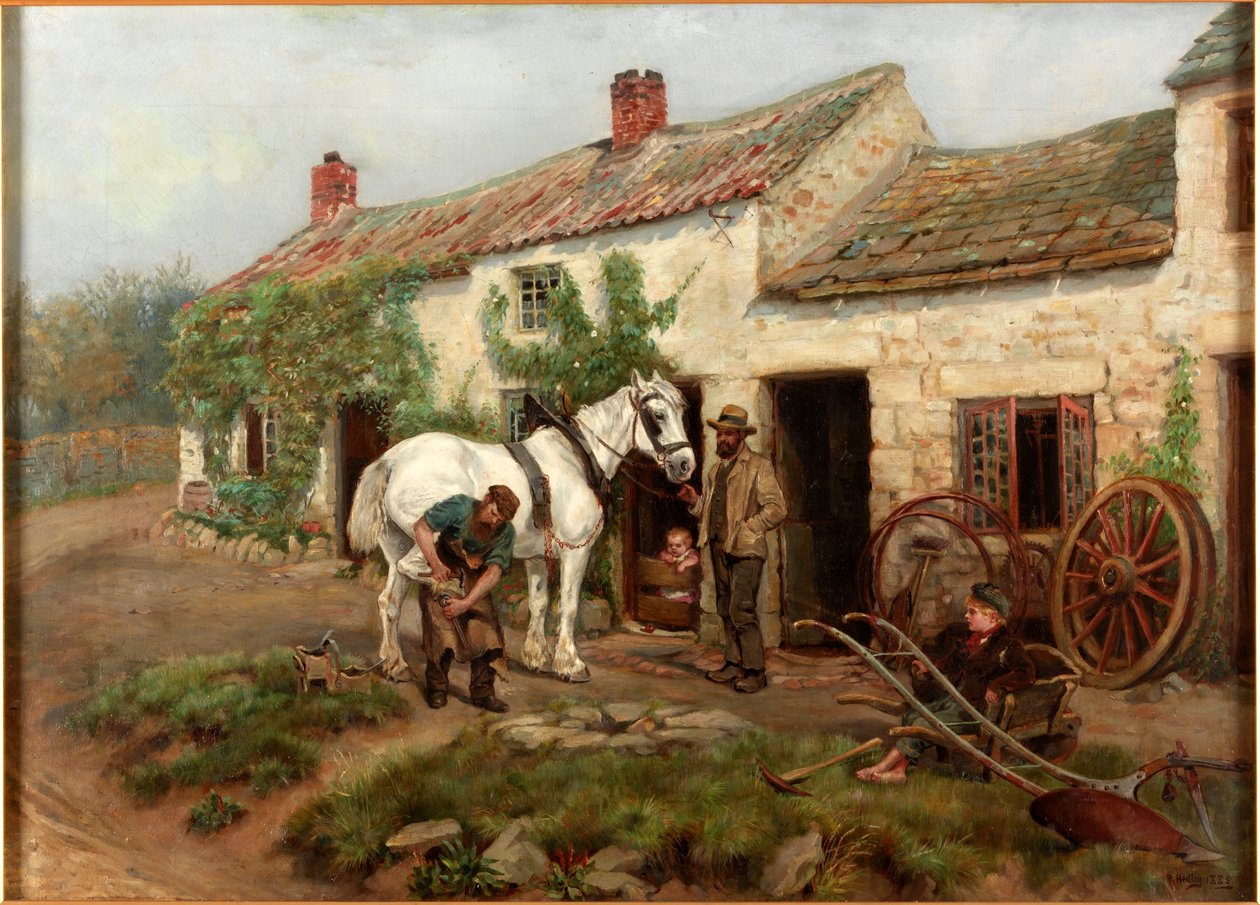 Forge, Hexham Bridge End, 1885 - Ralph Hedley