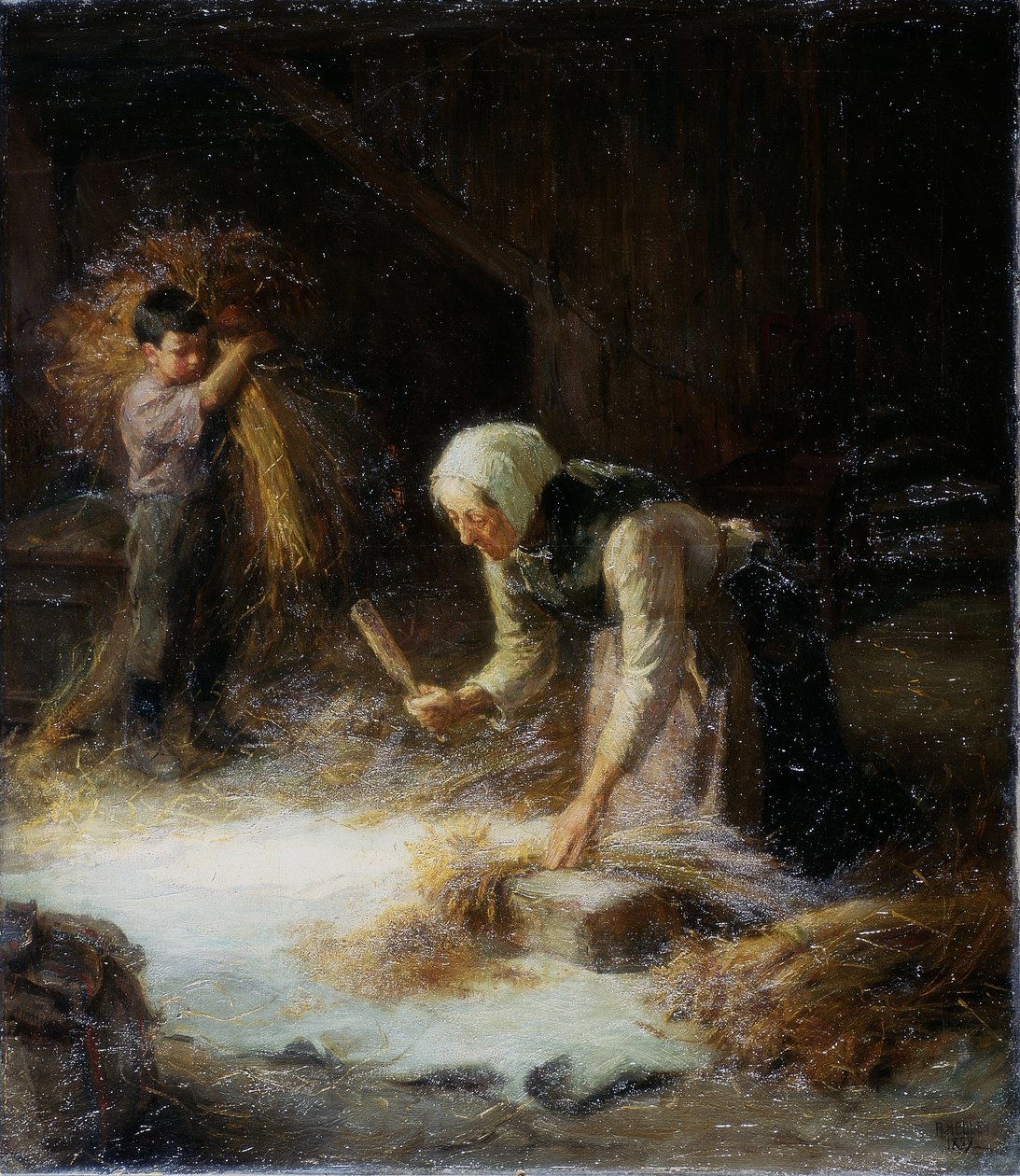 Battage des épis, 1899 - Ralph Hedley