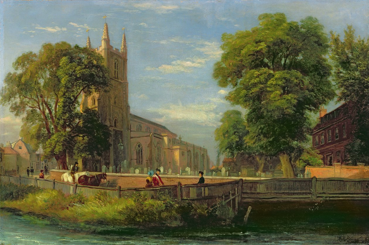 Église paroissiale de Croydon, 1839 - Ramsay Richard Reinagle