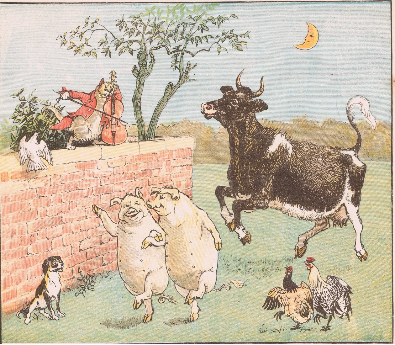 La vache a sauté par-dessus la lune - Randolph Caldecott