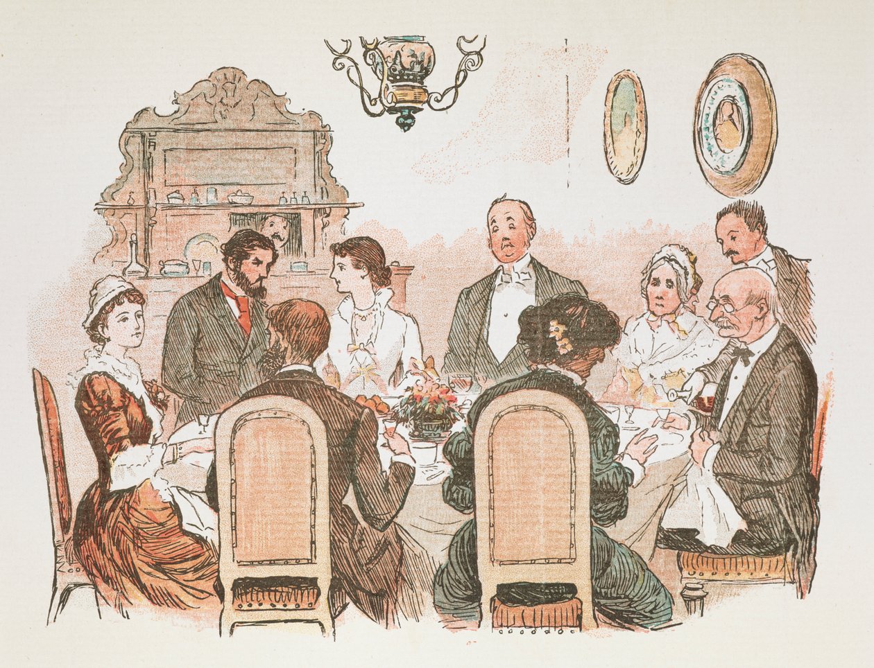 Scène de repas. - Randolph Caldecott