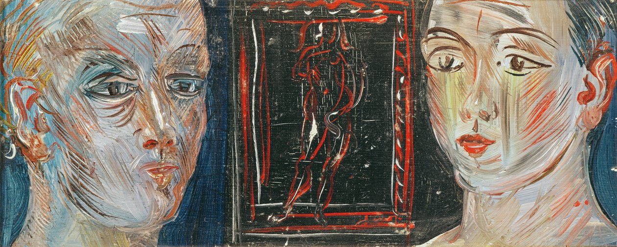 Têtes de deux femmes (huile sur toile) - Raoul Dufy