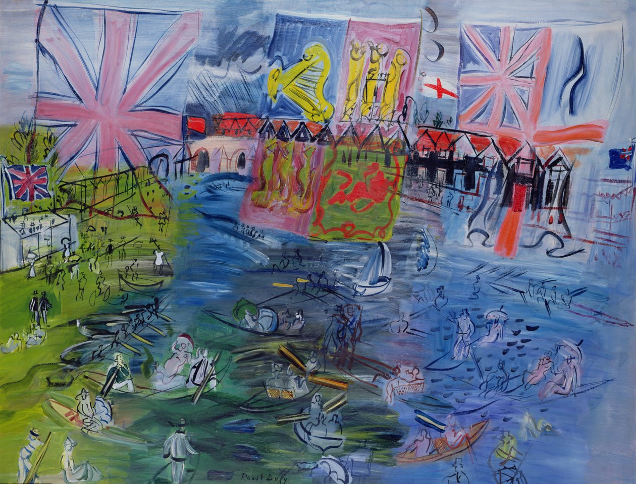 Henley Regatta avec drapeaux - Raoul Dufy