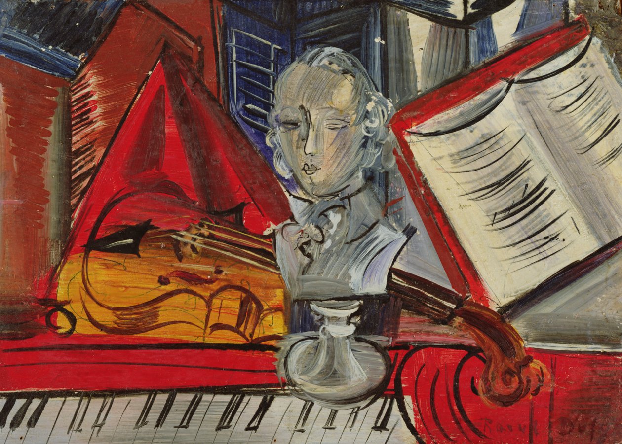 Hommage à Mozart, vers 1945 (huile sur toile) - Raoul Dufy