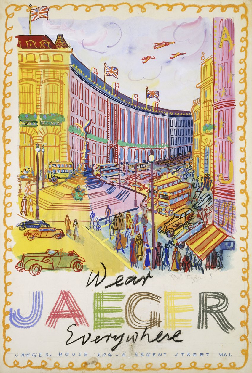 Regent Street, vers 1936 (gouache sur papier) - Raoul Dufy