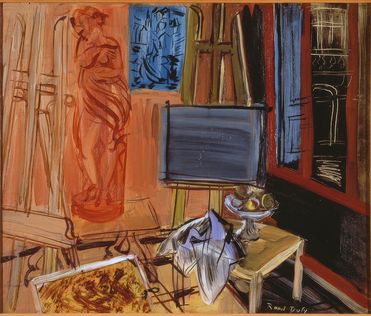 Studio avec bol de fruits - Raoul Dufy