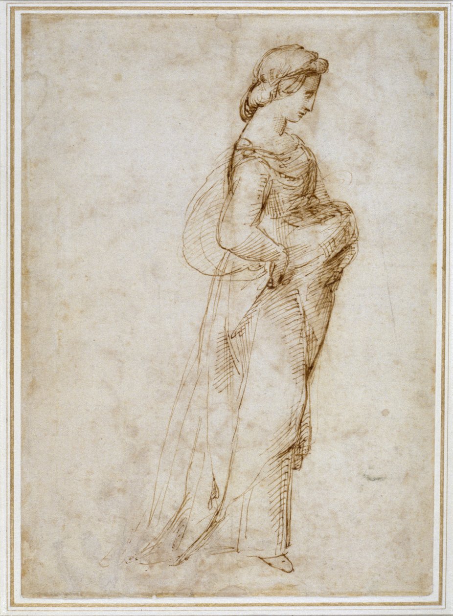 Figure féminine marchant vers la droite - Raffaello Sanzio Raphael
