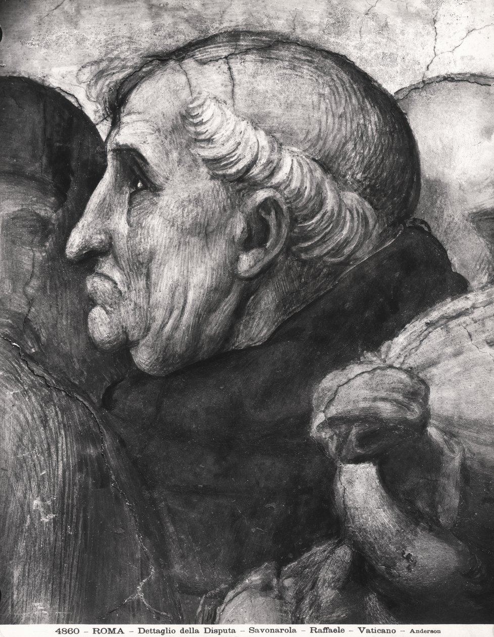 Portrait de Savonarole (1452-98) de La Disputa dans la Stanza della Segnatura, 1508-11 - Raffaello Sanzio Raphael