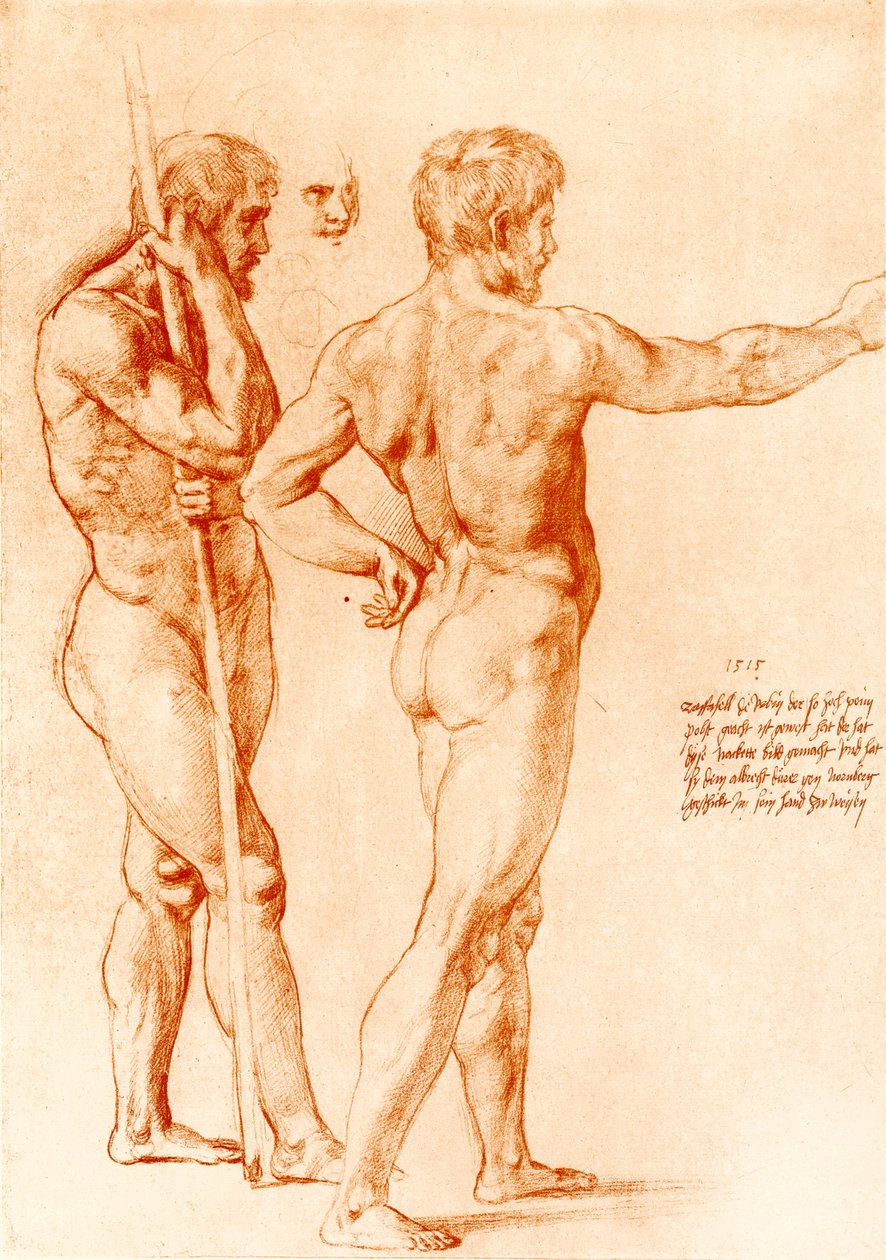 Étude de nu de deux guerriers - Raffaello Sanzio Raphael