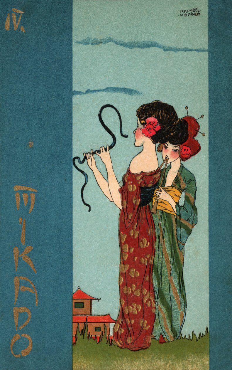 Geishas, vers 1900 (illustration) - Raphael Kirchner