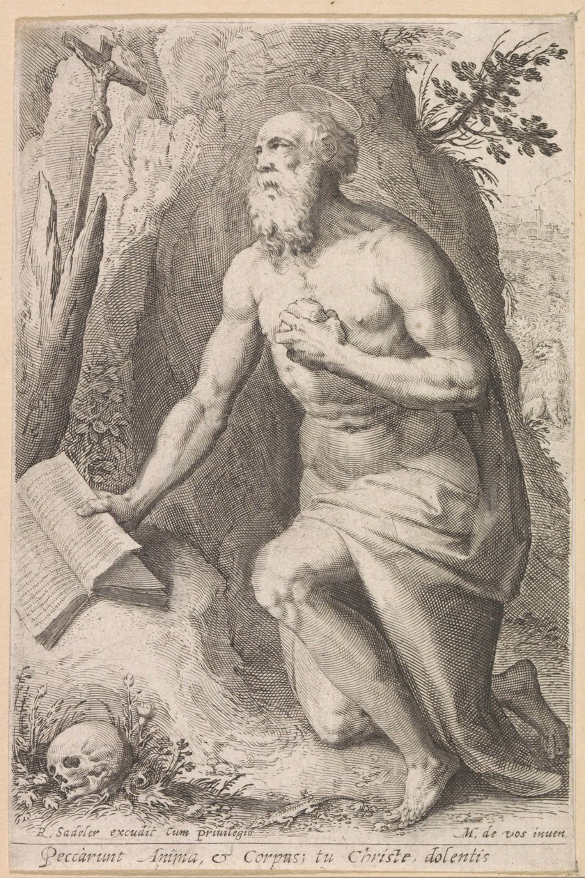 Saint Jérôme - Raphaël Sadeler (I) (attributed to)