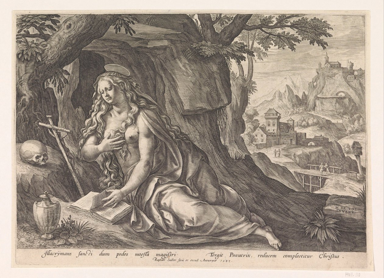 Marie Madeleine dans le désert - Raphaël Sadeler (I)